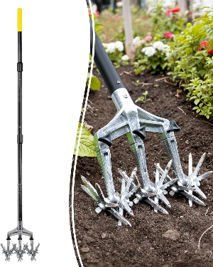 Motocultivador agricola manual rotativo de jardín Colwelt de 61 pulgadas con púas de aluminio desmontables